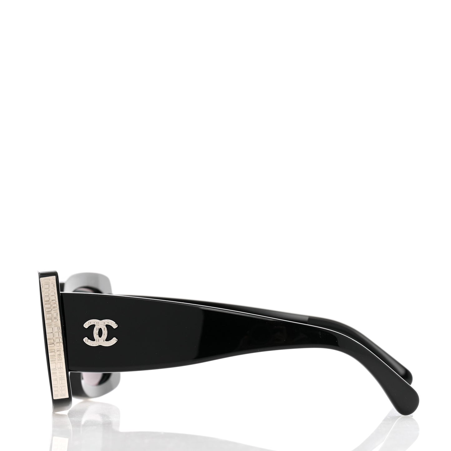 Acetate Rectangle Sunglasses 5435 Black