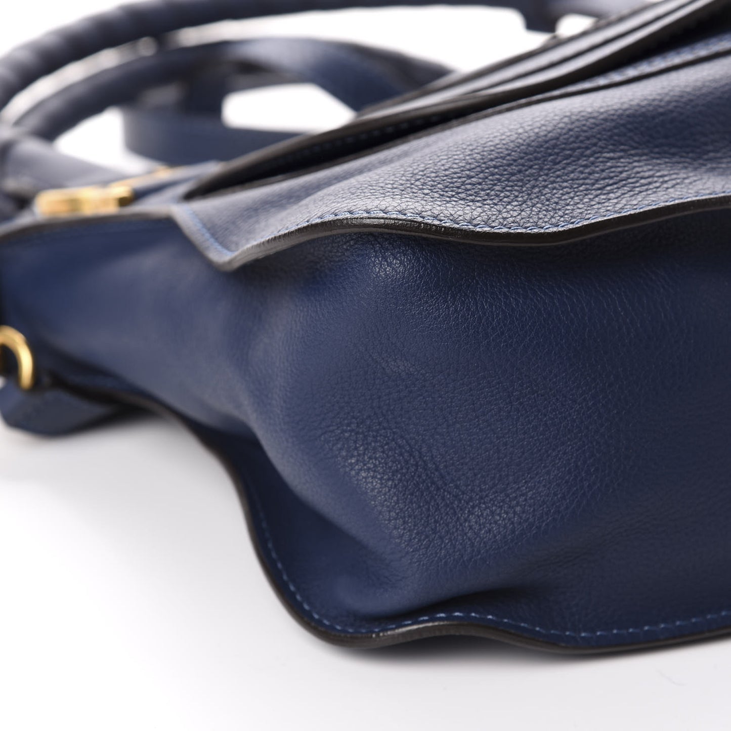 Calfskin Medium Marcie Satchel Royal Navy