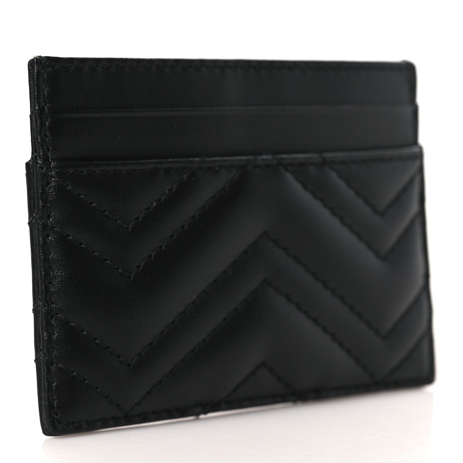 Gucci Calfskin Matelasse GG Marmont Card Holder Black 3 of 7