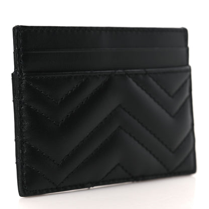Gucci Calfskin Matelasse GG Marmont Card Holder Black 3 of 7