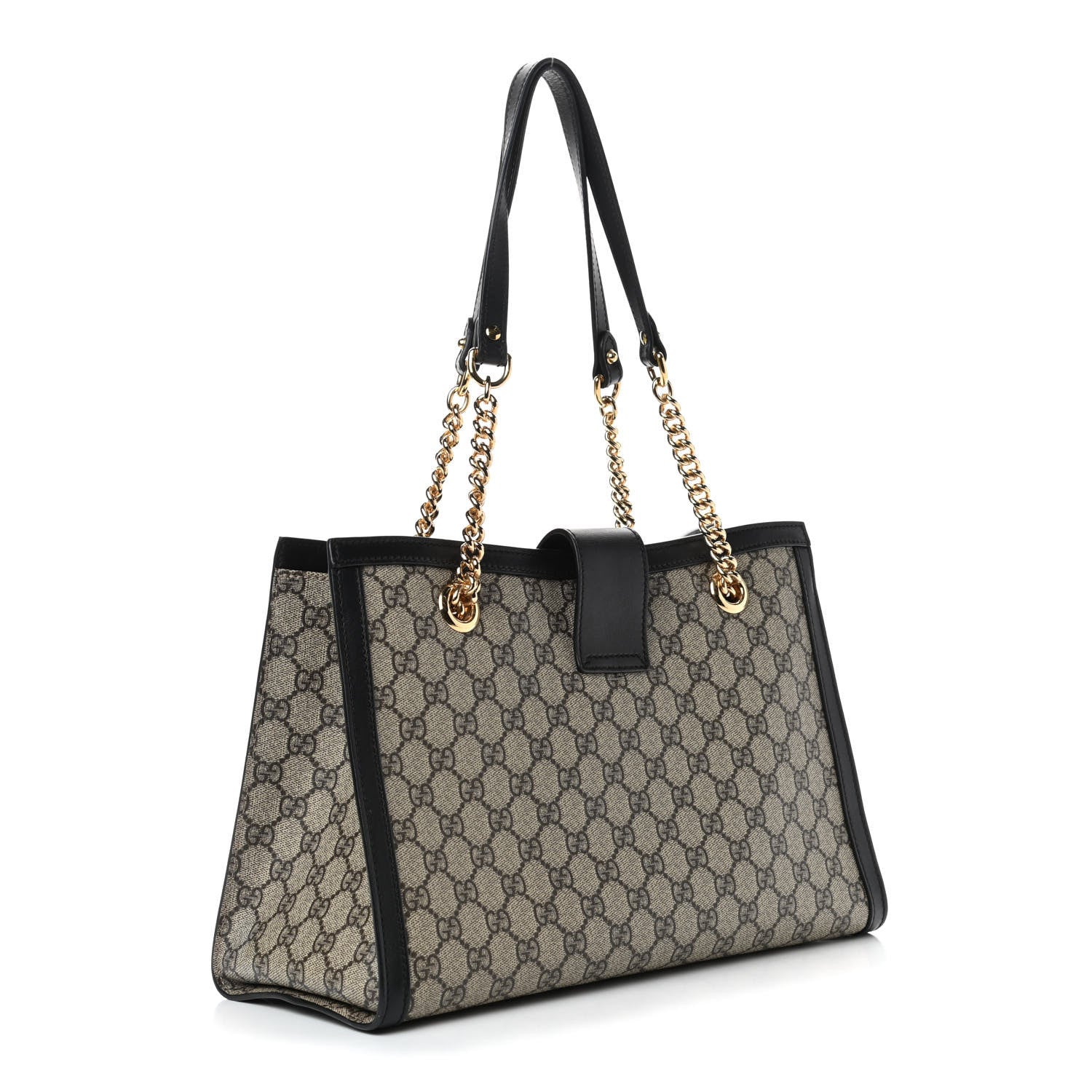 Gucci GG Supreme Monogram Medium Padlock Tote Black 2 of 4
