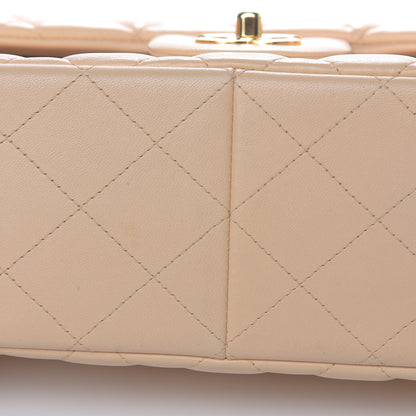 Chanel Lambskin Quilted Jumbo Double Flap Beige Clair 10 of 12