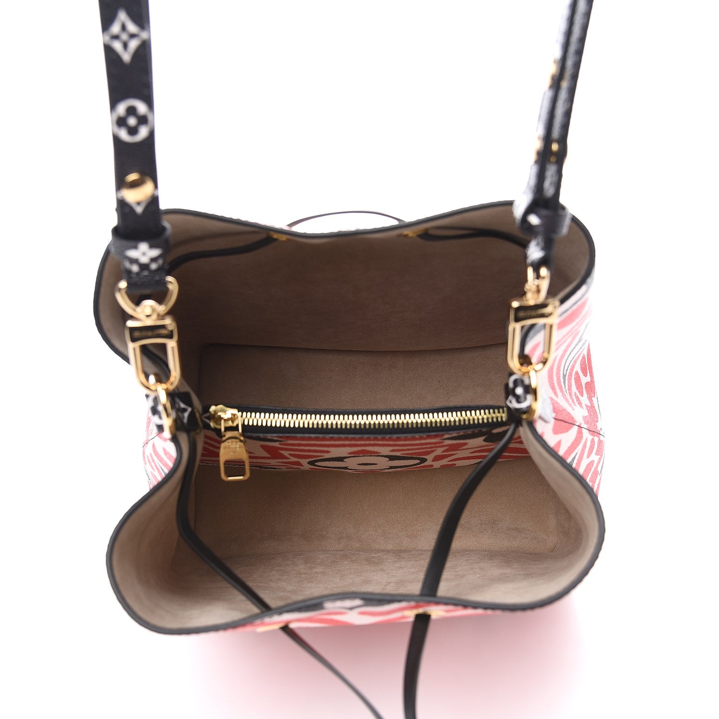 Monogram Giant Crafty NeoNoe MM Creme Rouge Black