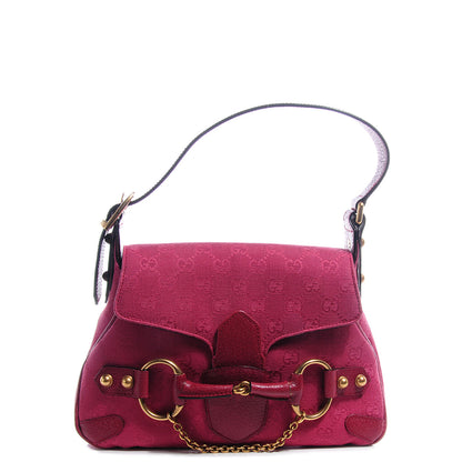 Gucci Monogram Horsebit Chain Flap Bag Fuchsia 1 of 7