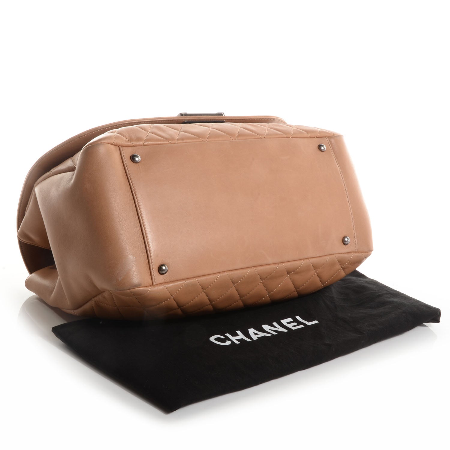Chanel Lambskin Quilted Large Antik Boy Flap Beige 4 of 8