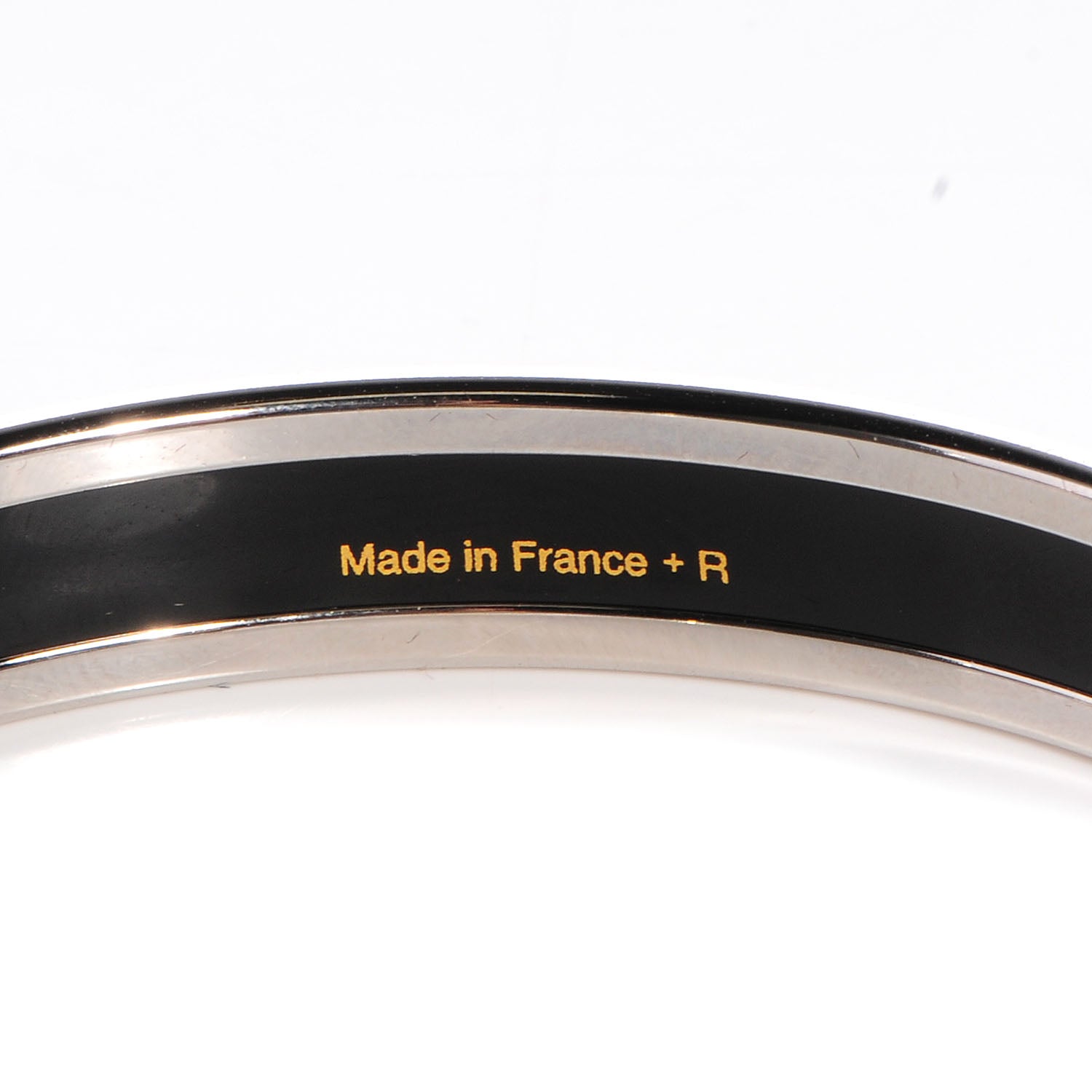 Hermes Enamel Printed Narrow Clic C'est Noue Bracelet 62 White Platinum 4 of 6