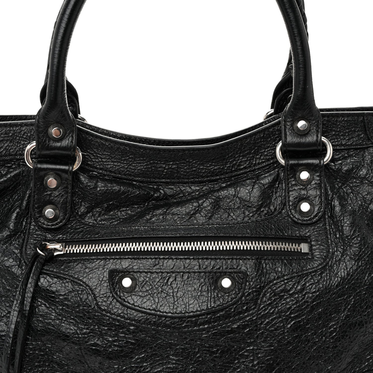 Balenciaga Agneau Arena Silver Hardware Medium Le City Black 7 of 10