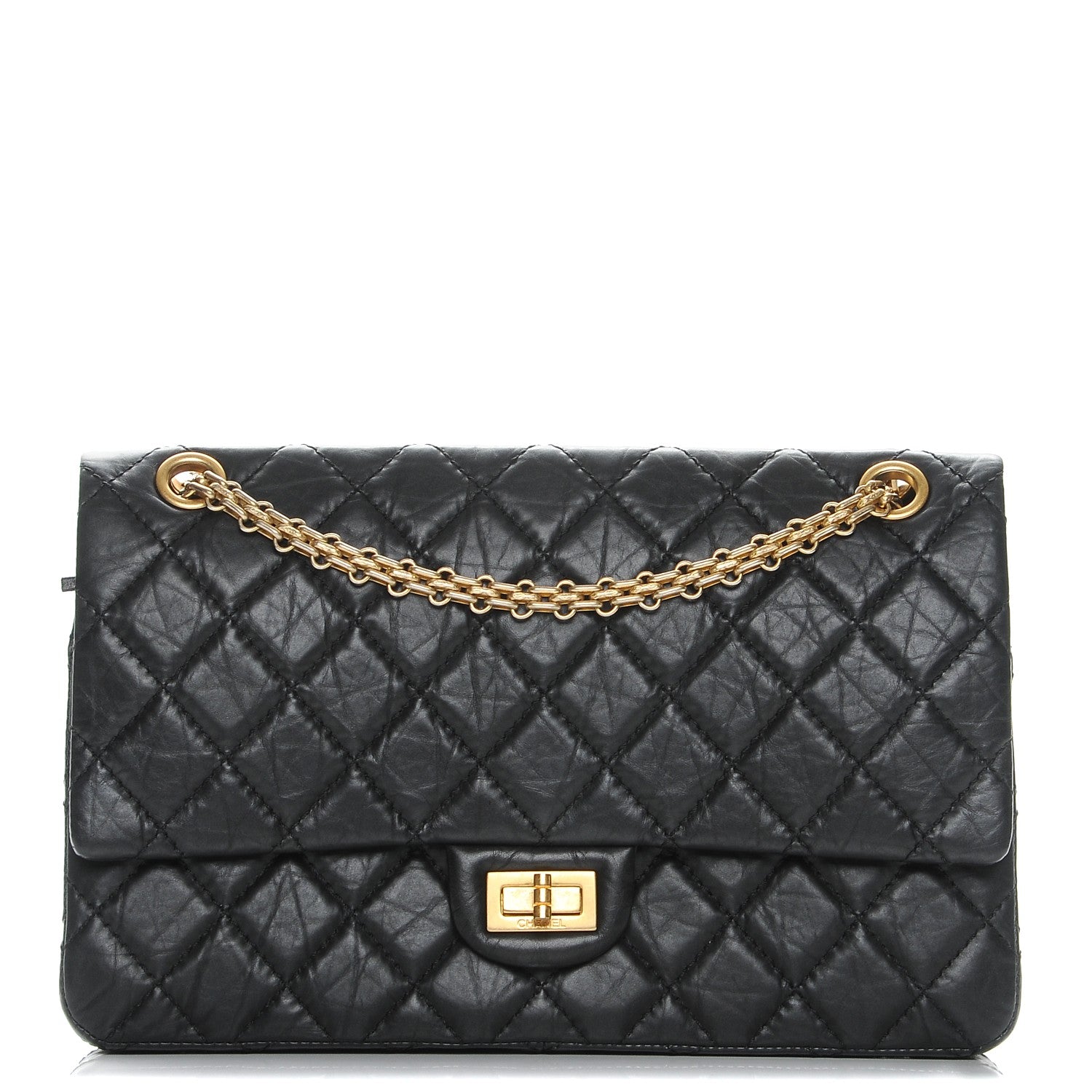 Chanel Aged Calfskin Quilted 2.55 Reissue 226 Flap Black 1 of 9