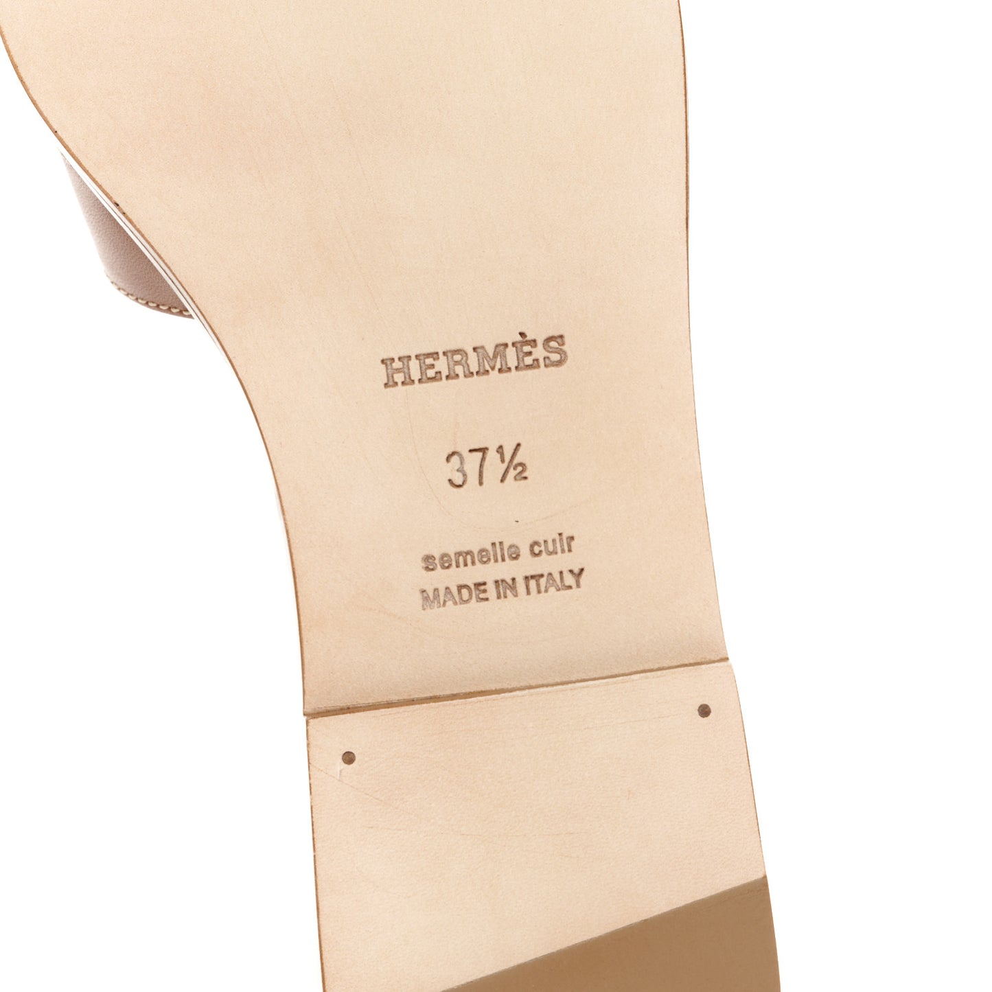Box Calfskin Oran Sandals 37.5 Gold