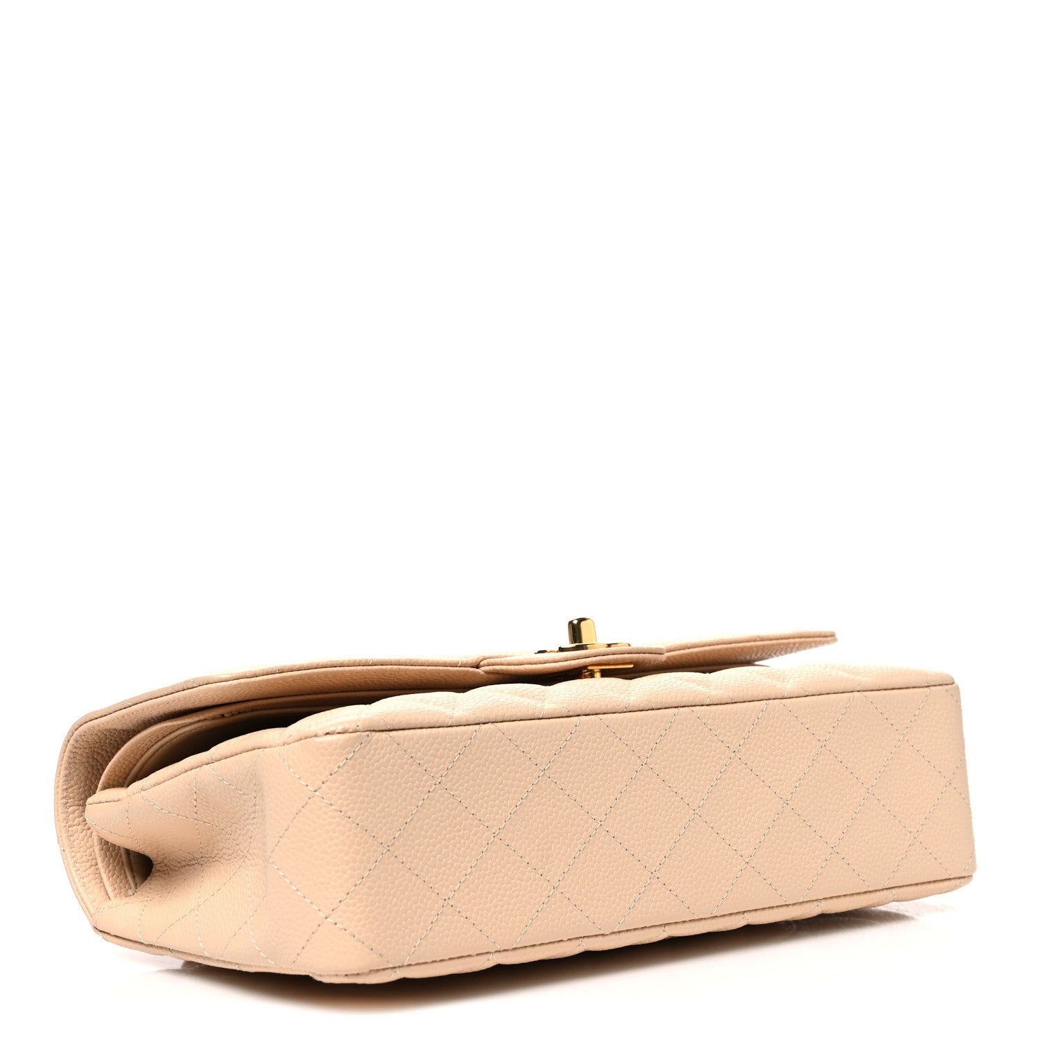Chanel Caviar Quilted Medium Double Flap Beige Beige Clair 4 of 11
