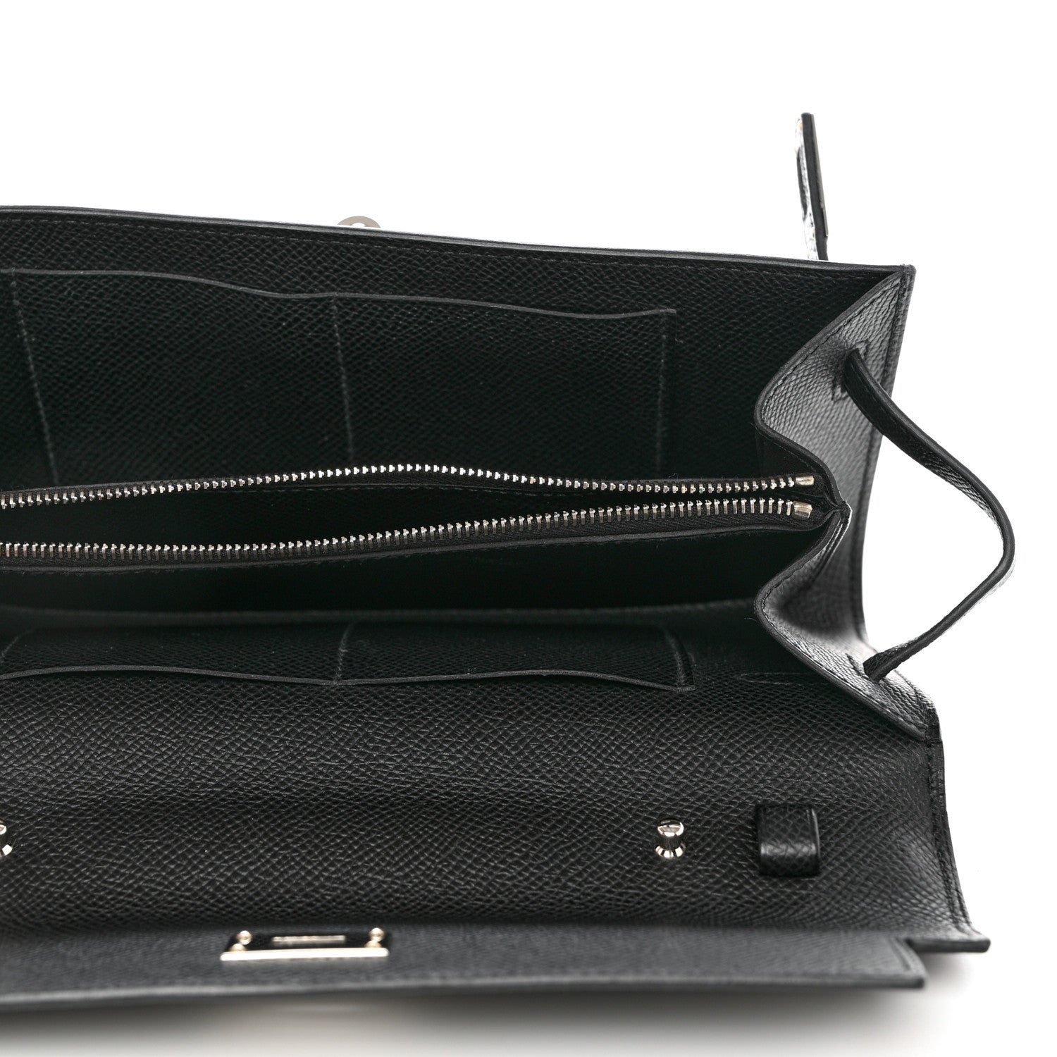 Hermes Epsom Kelly Wallet To Go Black 5 of 9