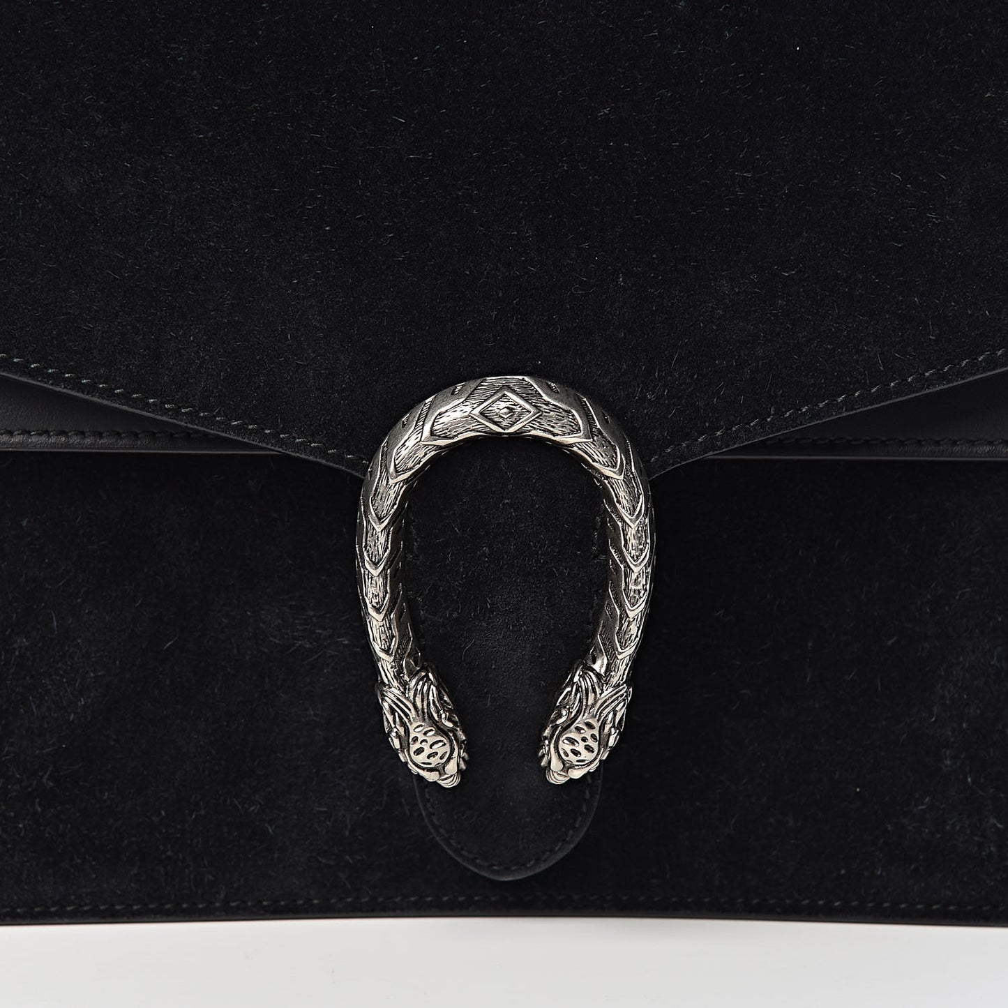 Suede Medium Dionysus Shoulder Bag Black