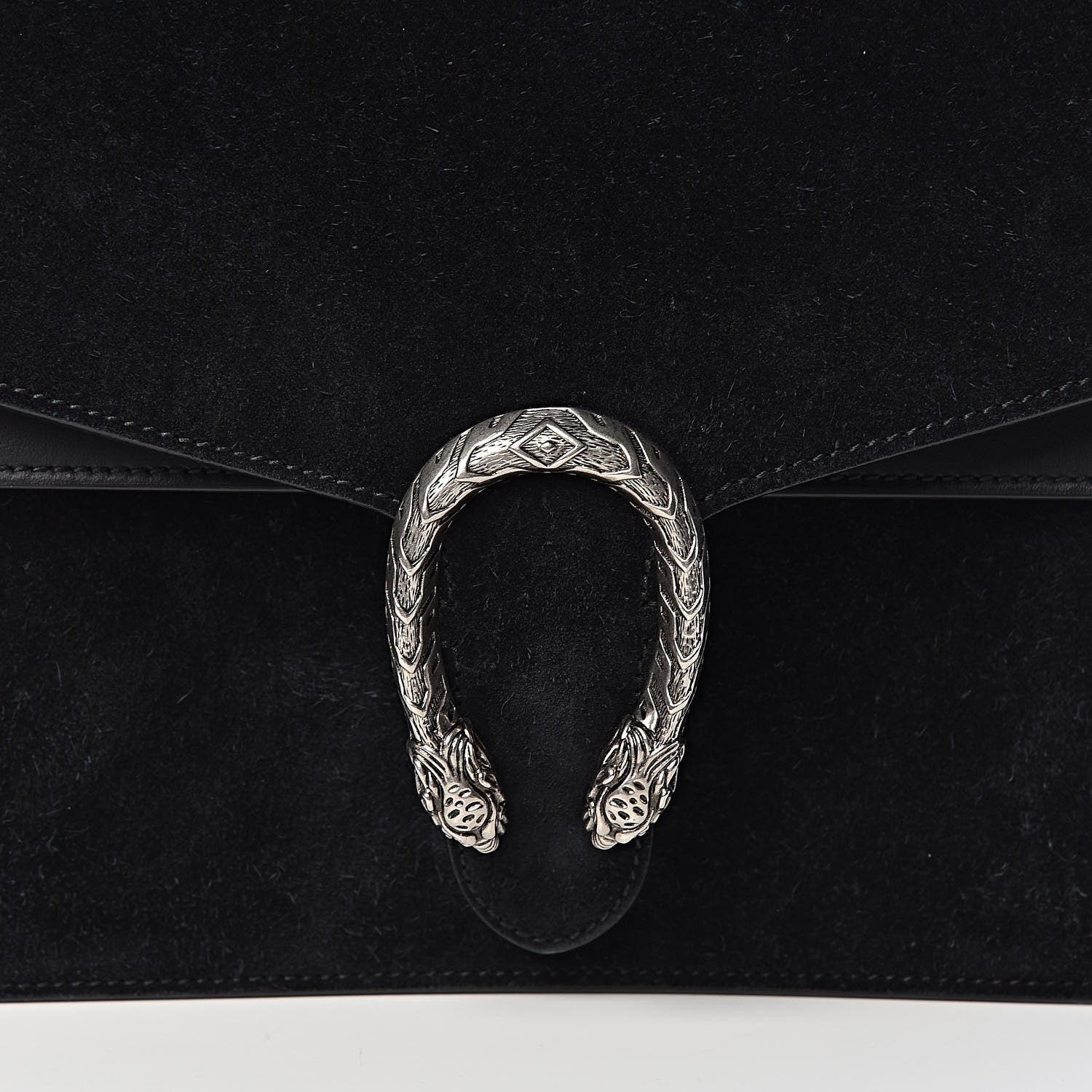 Gucci Suede Medium Dionysus Shoulder Bag Black 10 of 10