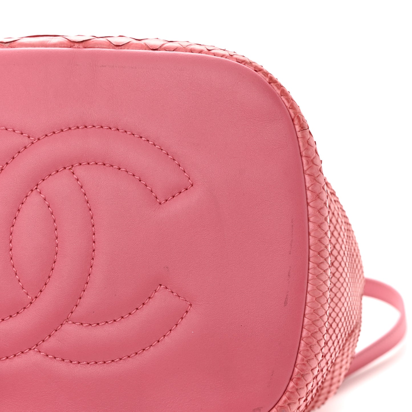 Snakeskin Backpack Light Pink