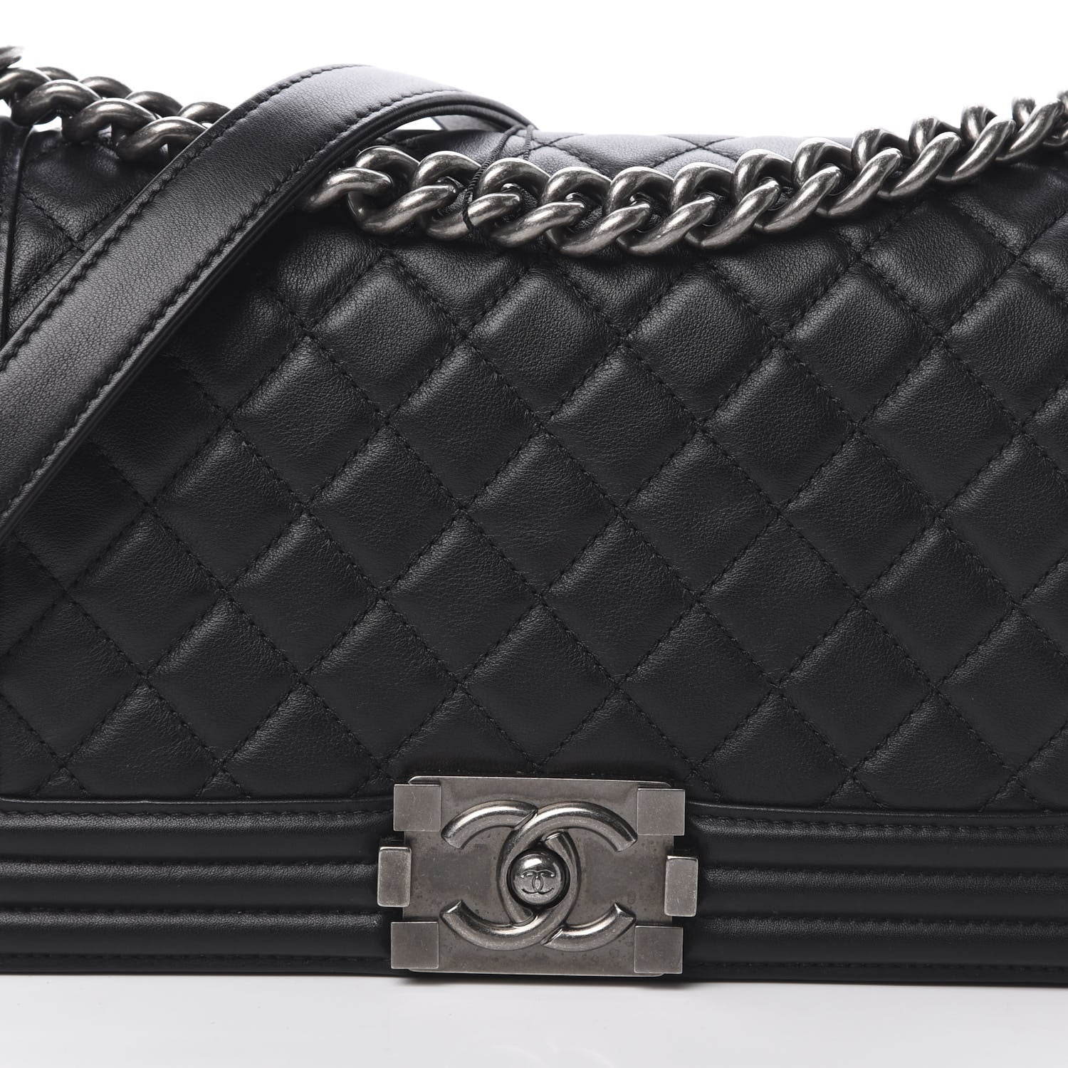Chanel Calfskin Quilted Medium Boy Flap Black 8 of 11