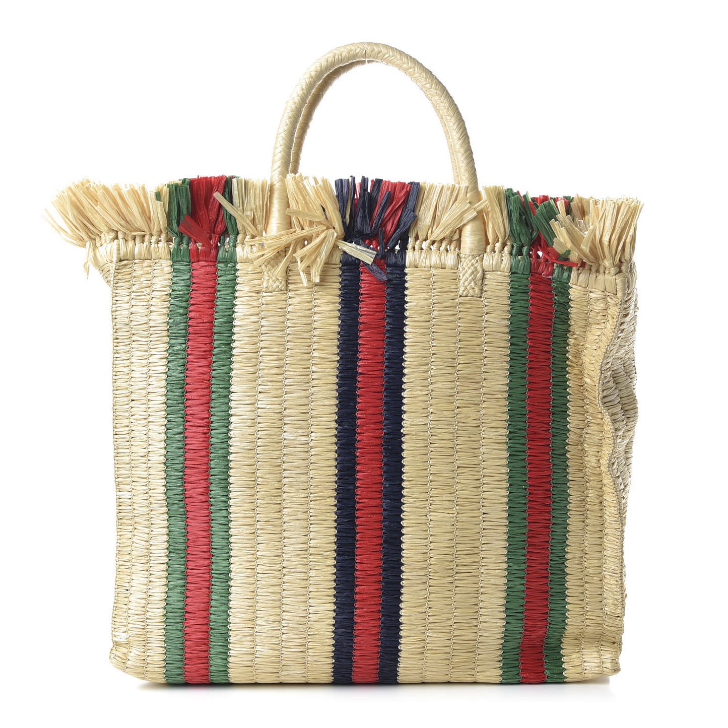 Raffia Linen Web Cestino Tote Bag