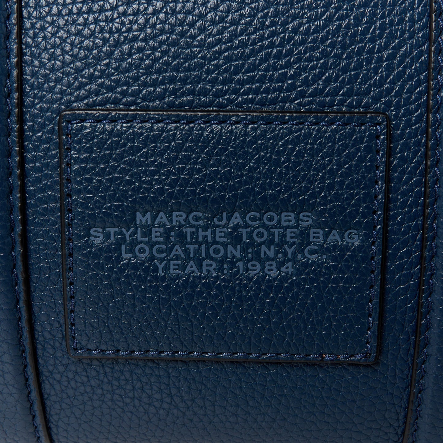 Grained Calfskin Small The Tote Bag Blue Sea