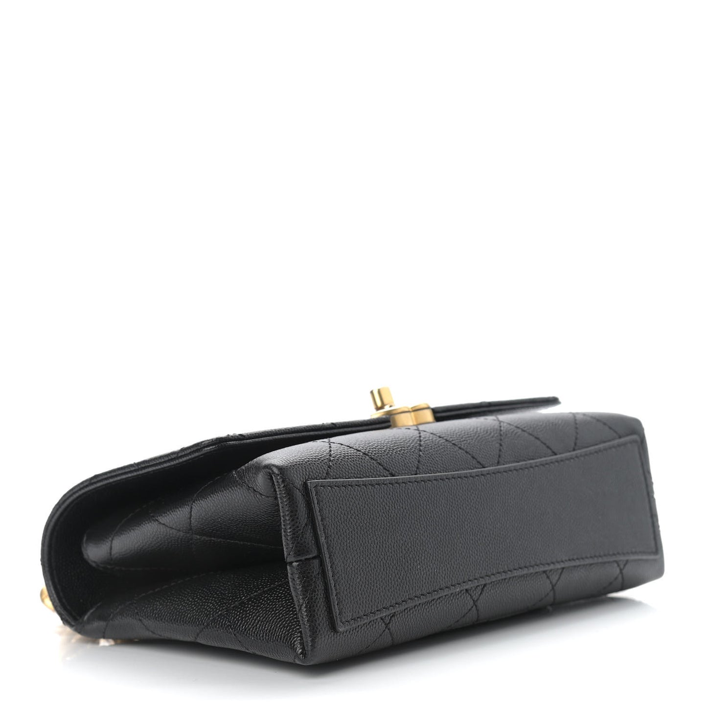 Caviar Quilted Mini Bracelet On Chain Flap Black