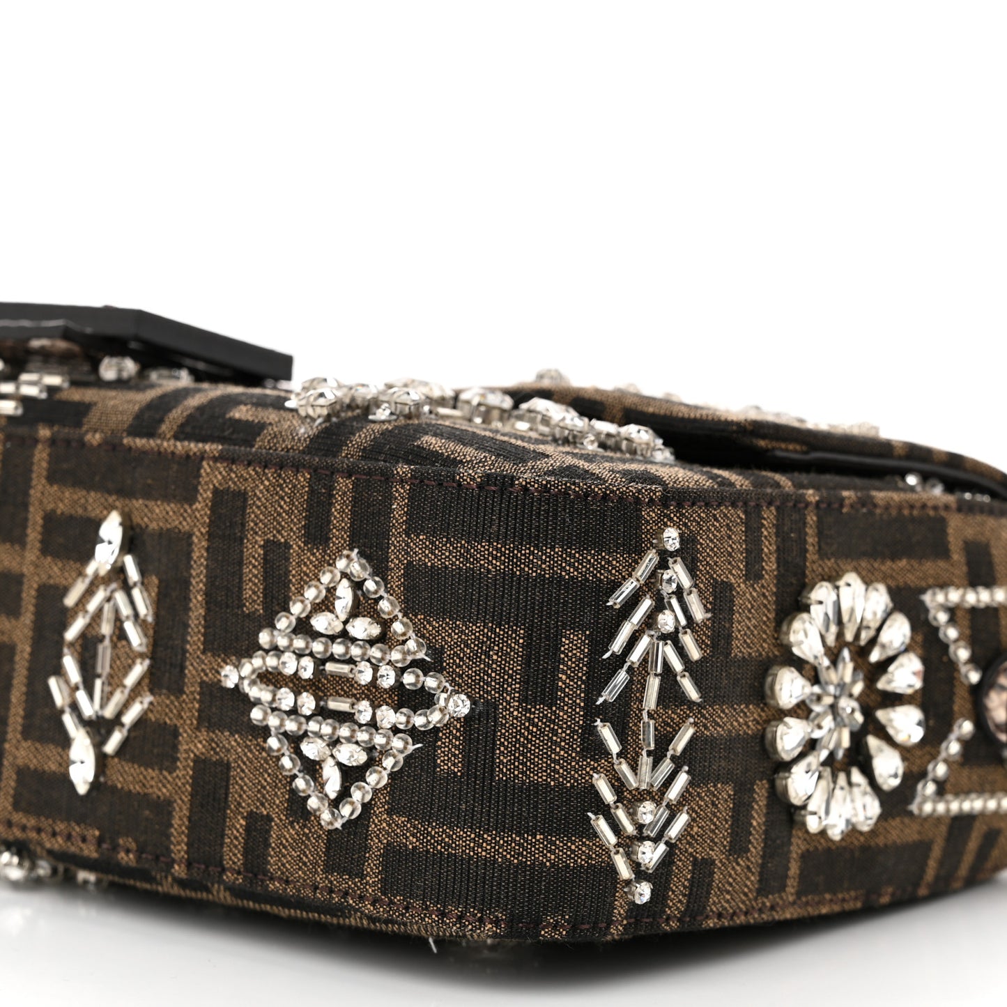Re-Edition Elaphe Fabric Jacquard FF 1974 Embroidered Baguette Multicolor