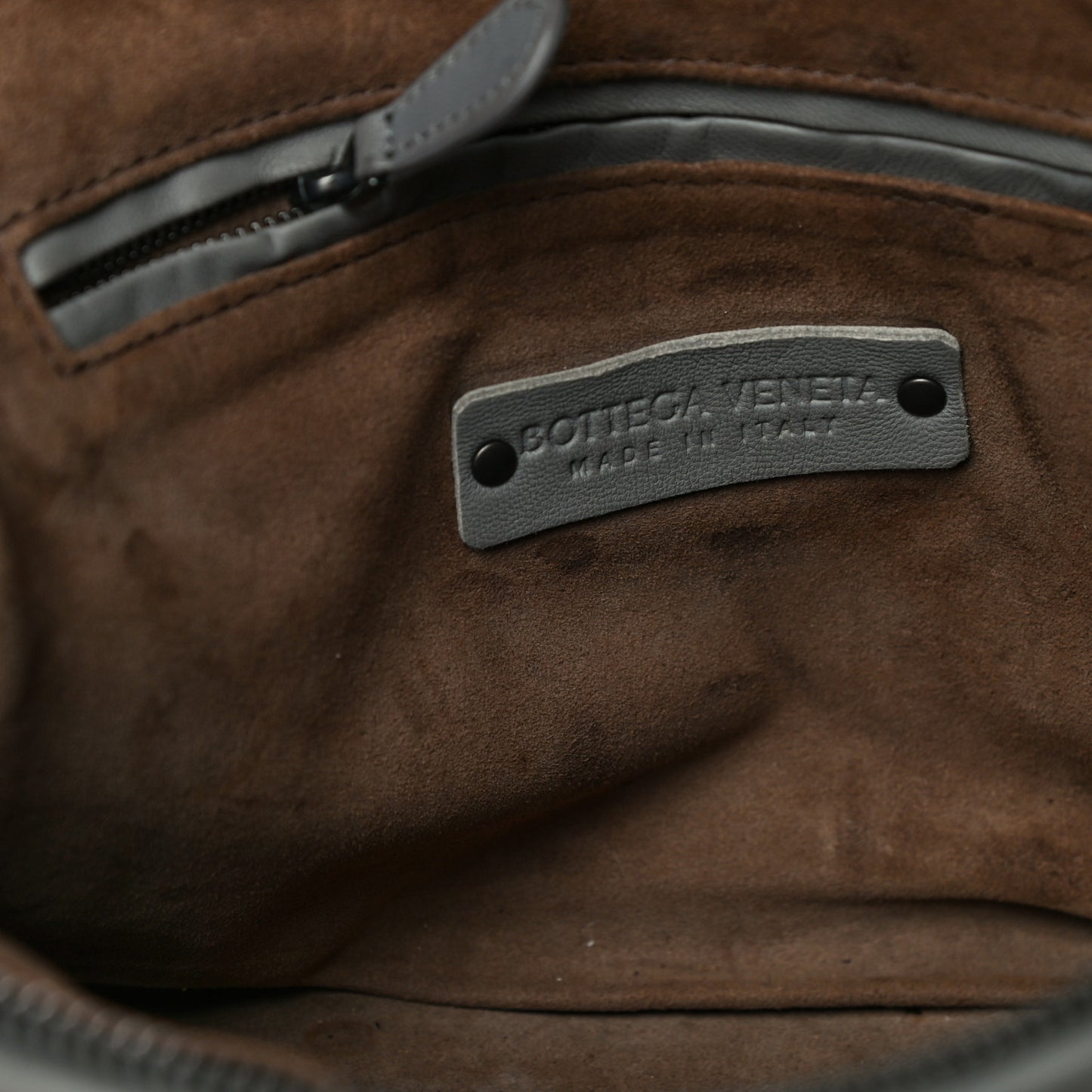 Nappa Intrecciato Nodini Crossbody Messenger Light Grey