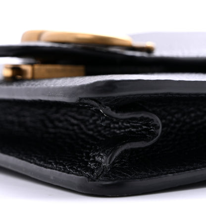 Gucci Calfskin Small GG Marmont Chain Handle Bag Black 10 of 13