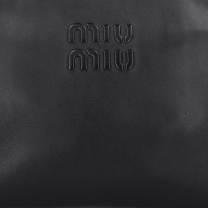 Miu Miu Soft Calf Softy Large Beau Top Handle Bag Black 6 of 8