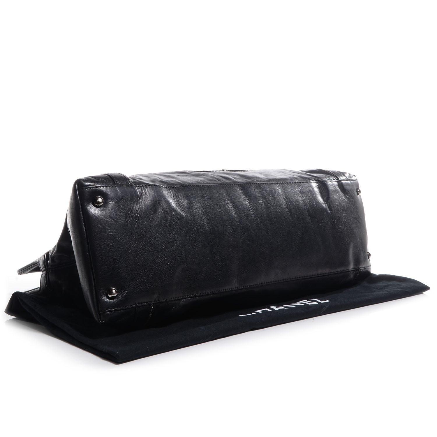 Chanel Lambskin East West Soho Shopper Black 4 of 7