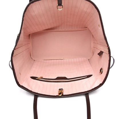 Louis Vuitton Damier Ebene Neo Neverfull MM Rose Ballerine 5 of 18