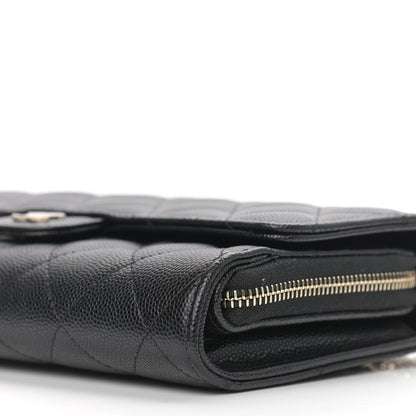Chanel Caviar Quilted Phone Holder Wallet With Removable Chain Black 12 of 12