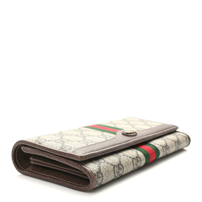 Gucci GG Supreme Monogram Web Ophidia Wallet On Chain Brown 4 of 12