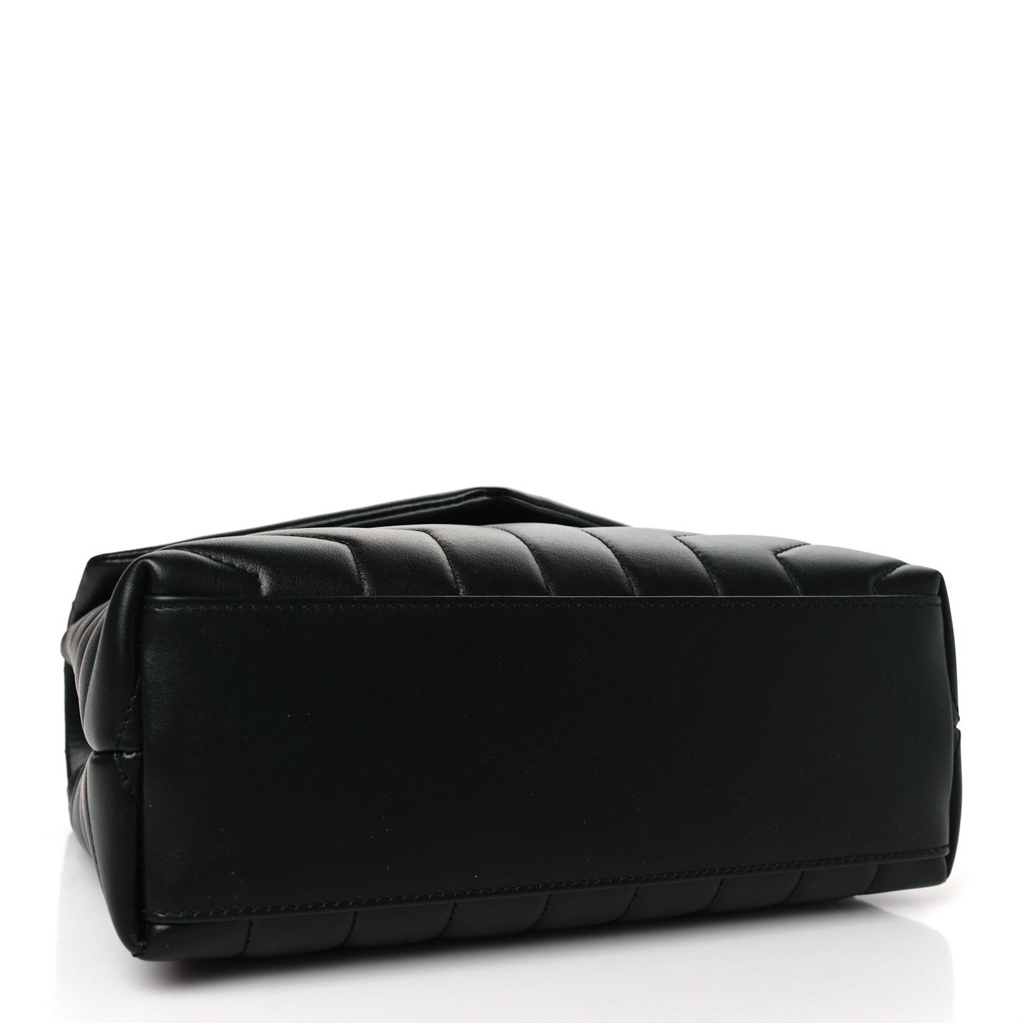 Calfskin Y Quilted Monogram Small Loulou Chain Satchel Black