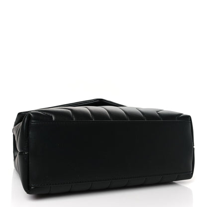 Saint Laurent Calfskin Y Quilted Monogram Small Loulou Chain Satchel Black 4 of 10