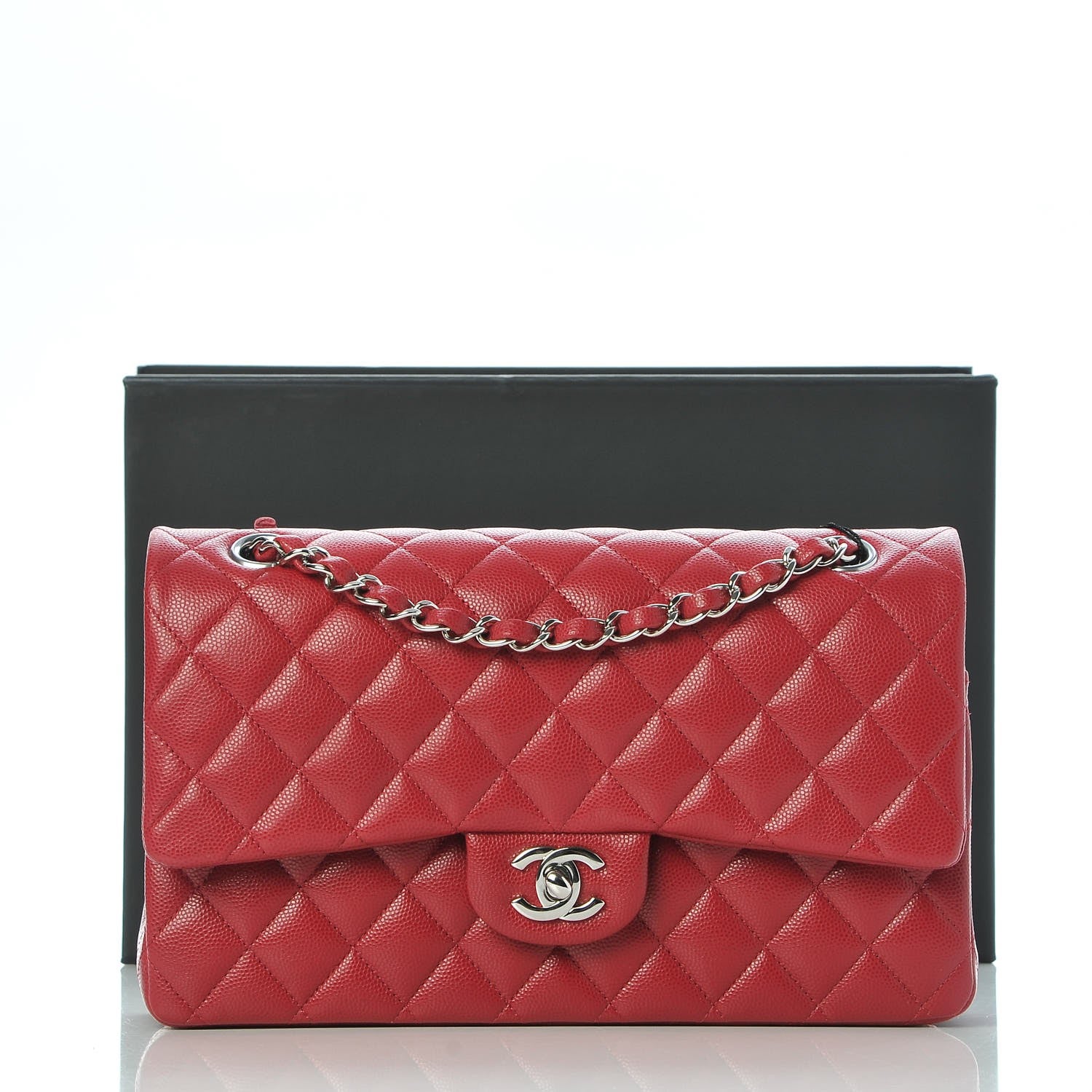 Chanel Caviar Quilted Medium Double Flap Pink 8 of 8