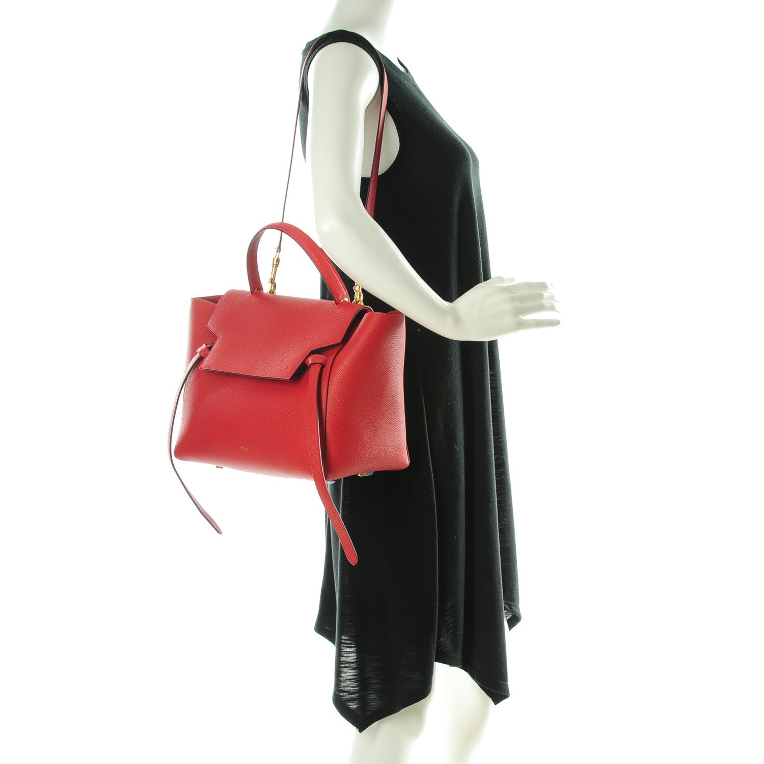 Celine Grained Calfskin Mini Belt Bag Coquelicot 2 of 9