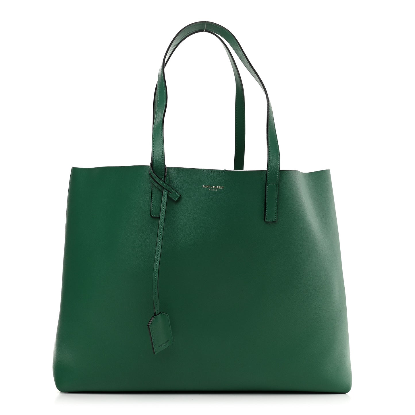 Calfskin Large Shopping Tote Emerald Green