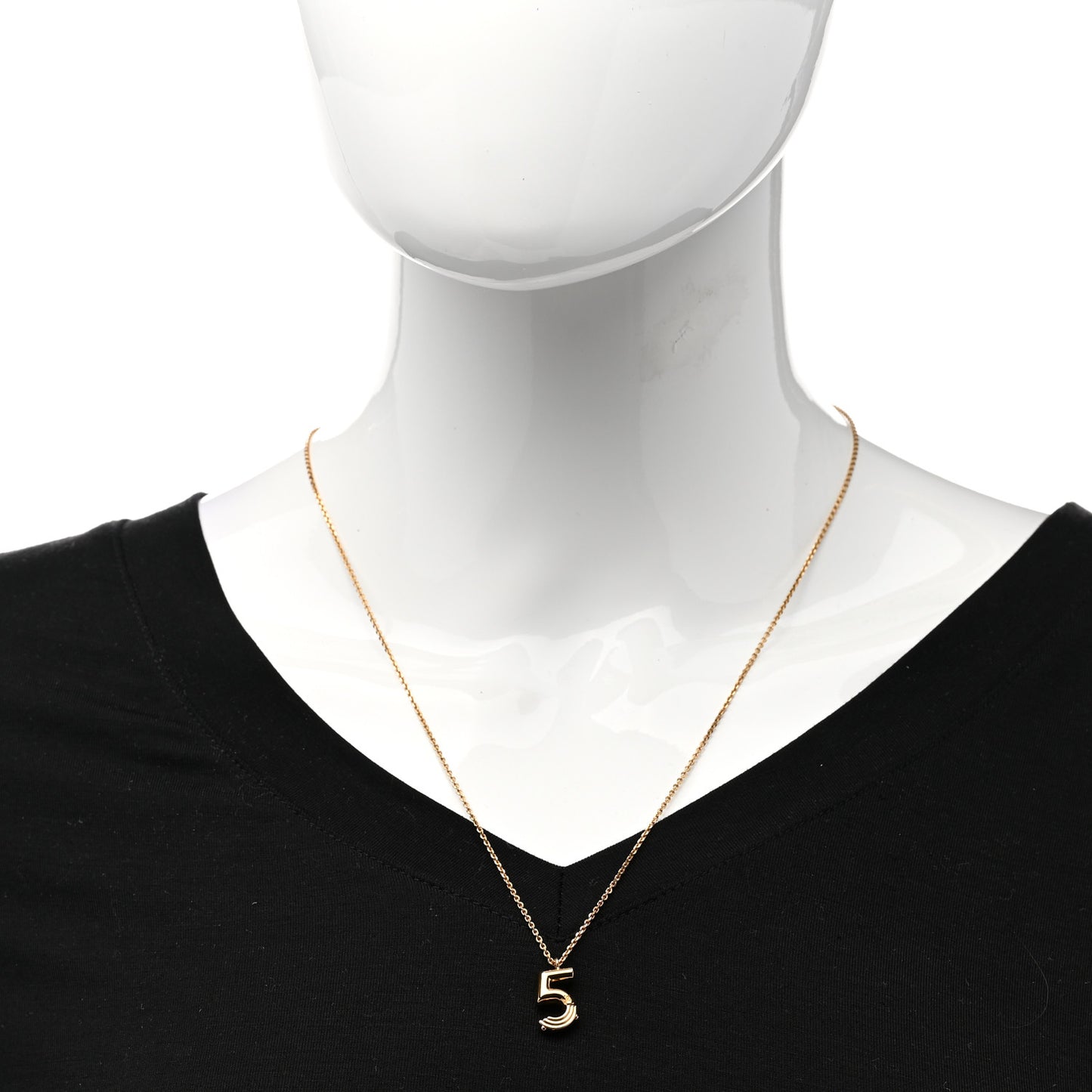 Number 5 Pendant Necklace