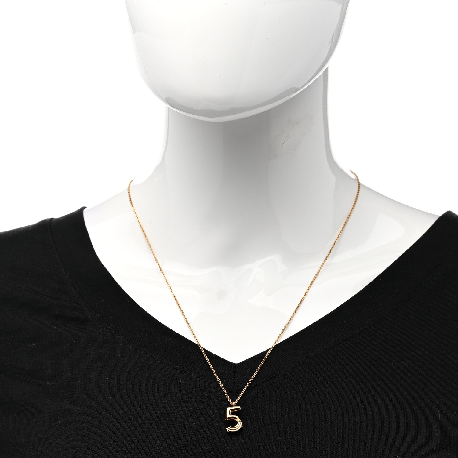 Louis Vuitton Number 5 Pendant Necklace 2 of 6