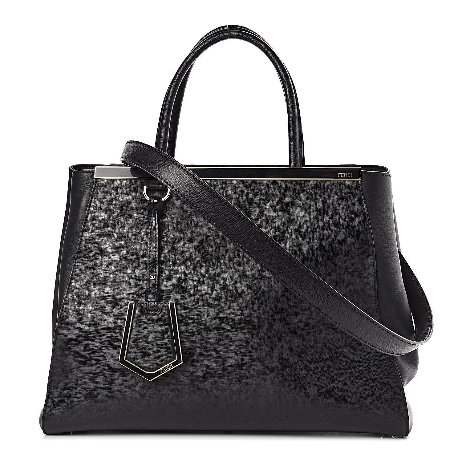Fendi Vitello Elite Regular 2Jours Tote Black 1 of 15