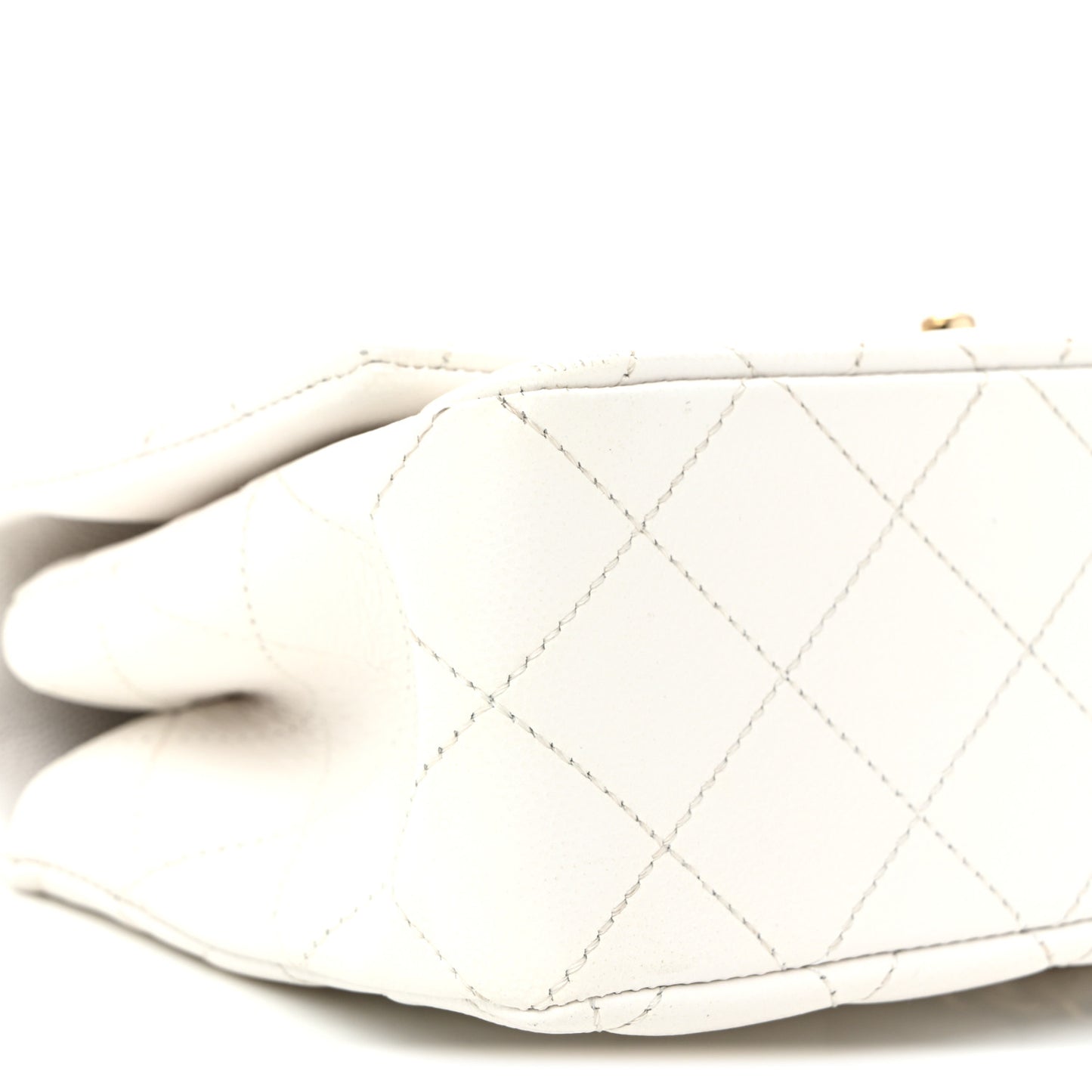 Caviar Quilted Small Top Handle Flap With Chain Black White