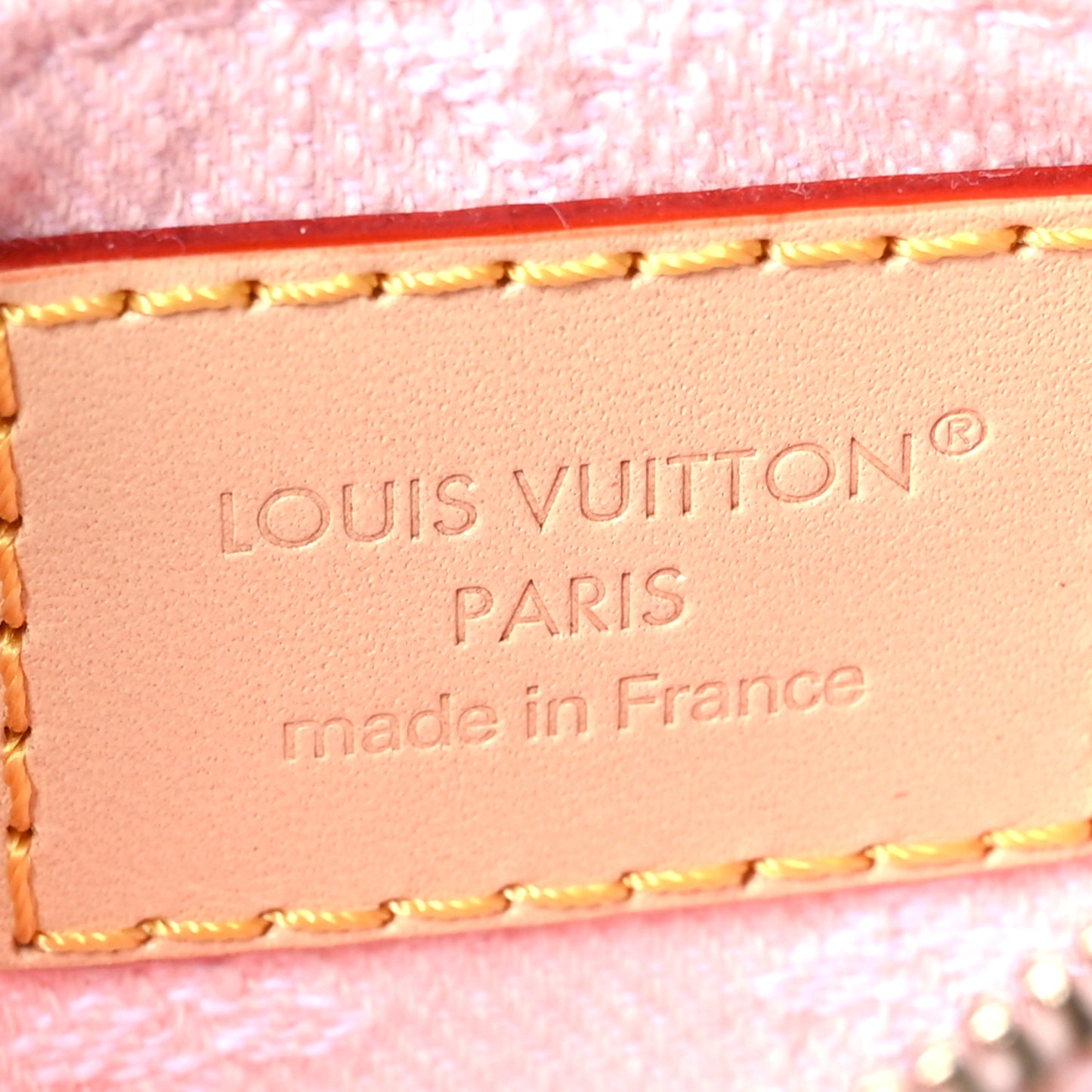 Monogram Denim Key Pouch Washed Pink
