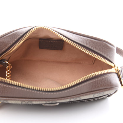 Gucci GG Supreme Monogram Web Mini Ophidia Shoulder Bag Brown 5 of 10