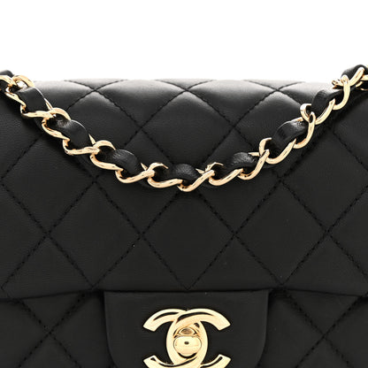 Chanel Lambskin Quilted Mini Rectangular Flap Black 8 of 13