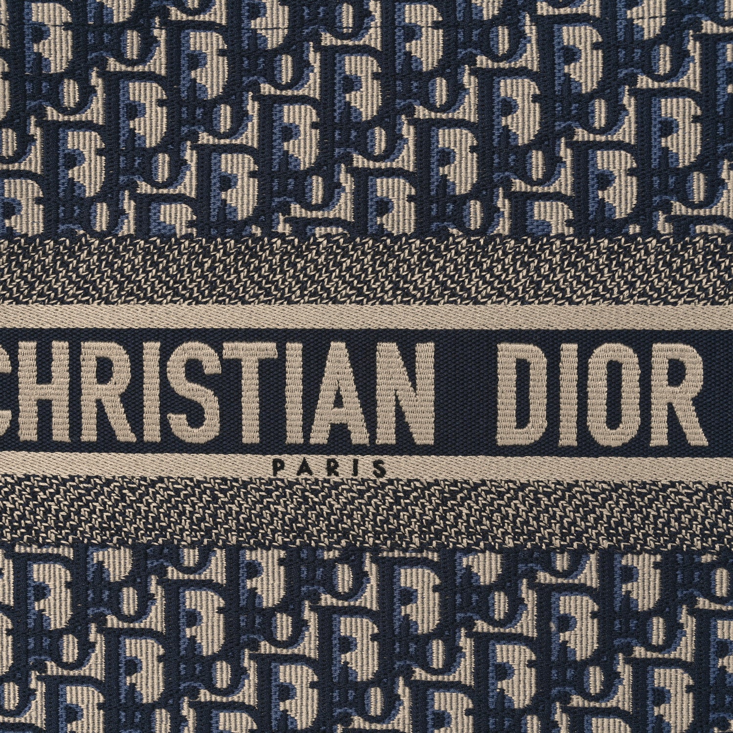 Christian Dior Oblique Calfskin Medium Book Tote With Strap Blue Multicolor 8 of 10