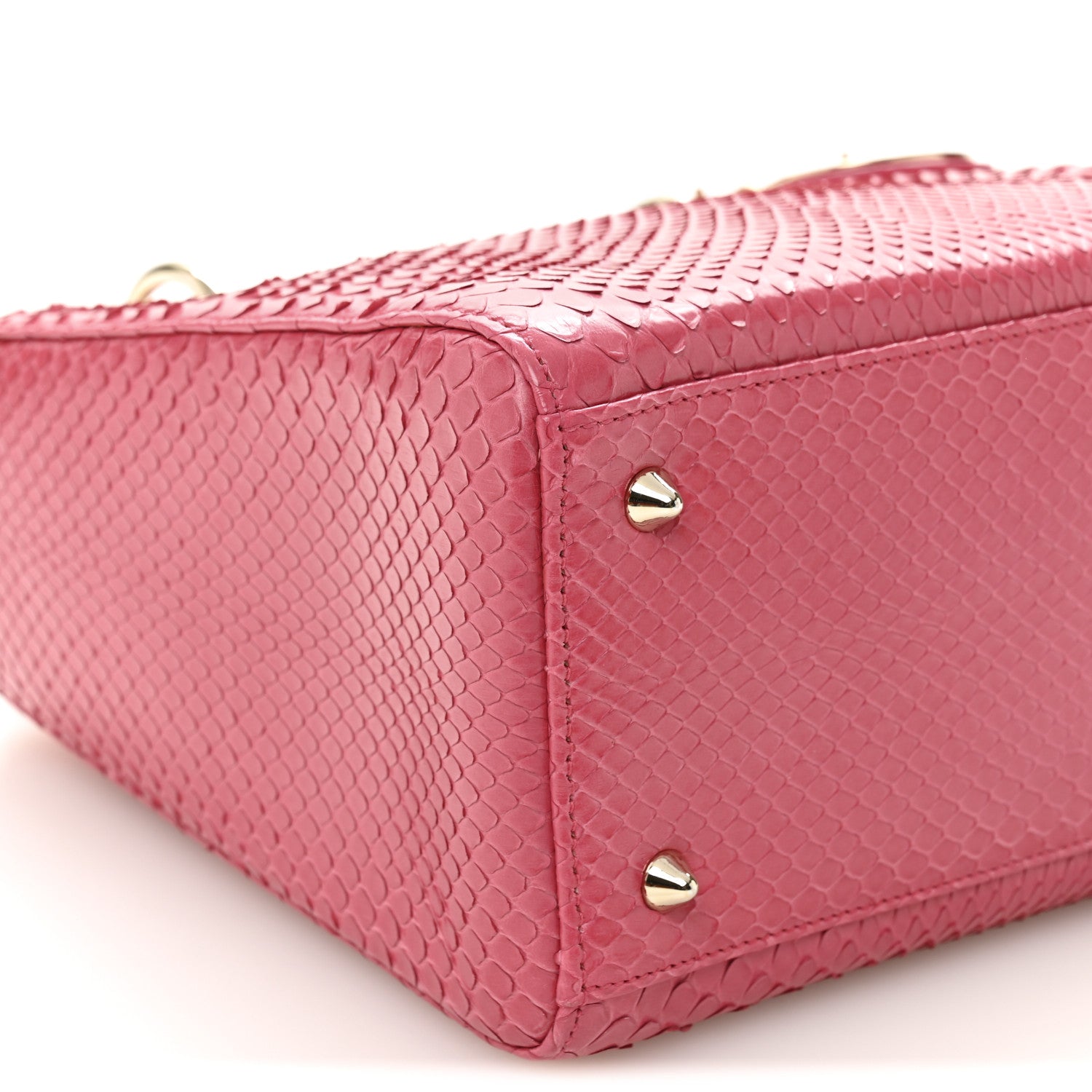 Christian Dior Snakeskin Medium Lady Dior Pink 9 of 11