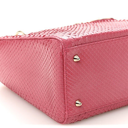 Christian Dior Snakeskin Medium Lady Dior Pink 9 of 11