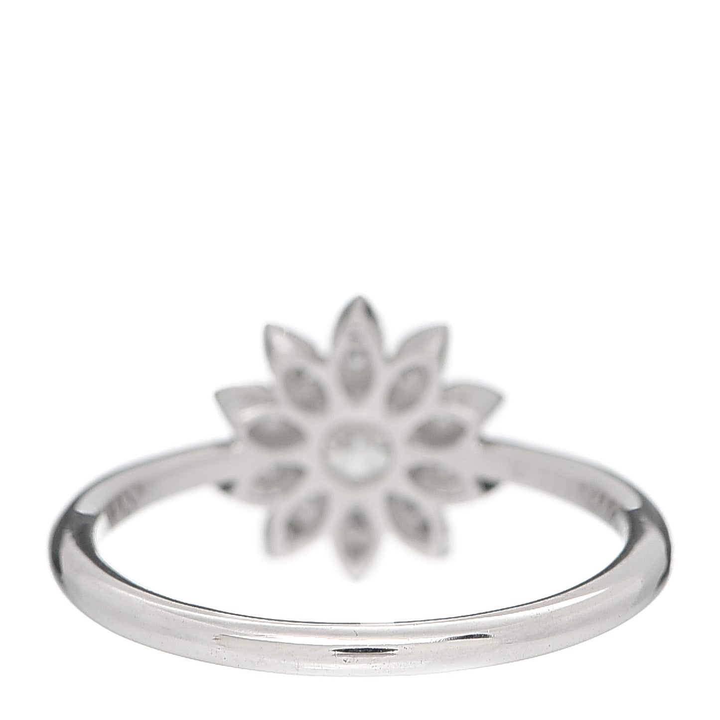 Platinum Diamond Enchant Garden Flower Ring 50 5.5