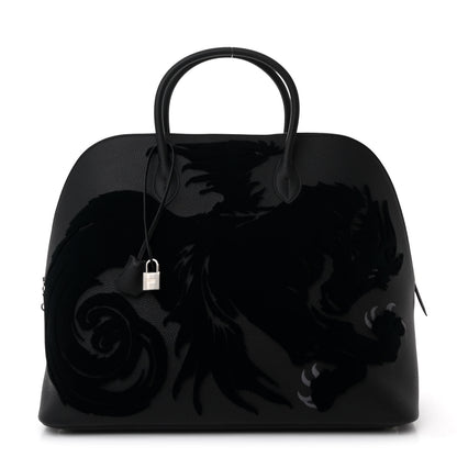 Hermes Togo Tufting Chimeres Dragon 1923 Bolide 45 Black 1 of 11