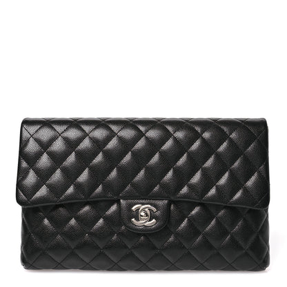 Chanel Caviar Quilted Flap Clutch Black 1 of 7