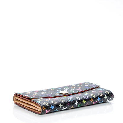 Louis Vuitton Monogram Multicolor Sarah Wallet Black 4 of 7