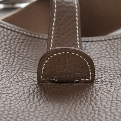 Hermes Taurillon Clemence Evelyne III GM Etoupe 7 of 8